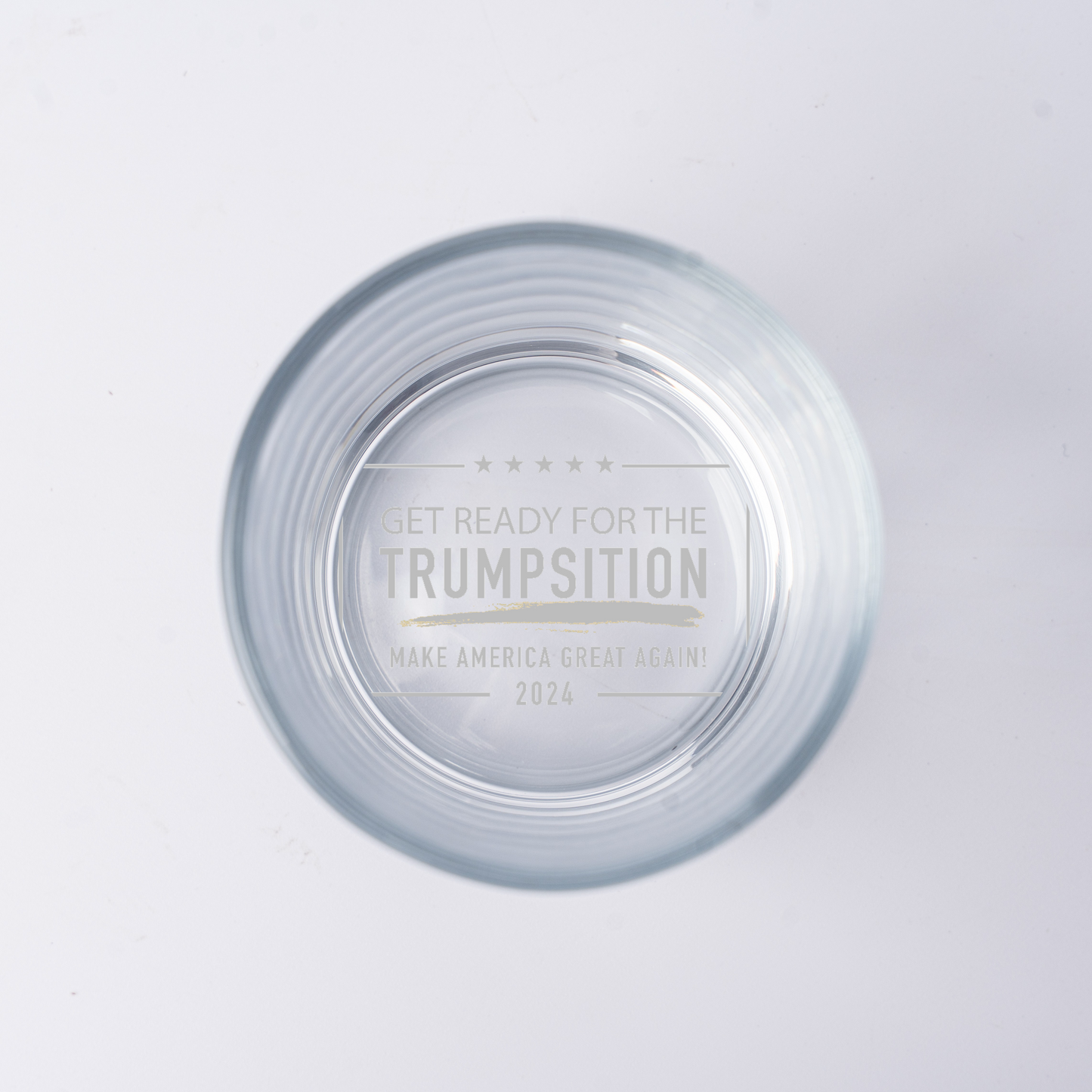 Trumpsition Whiskey Glass