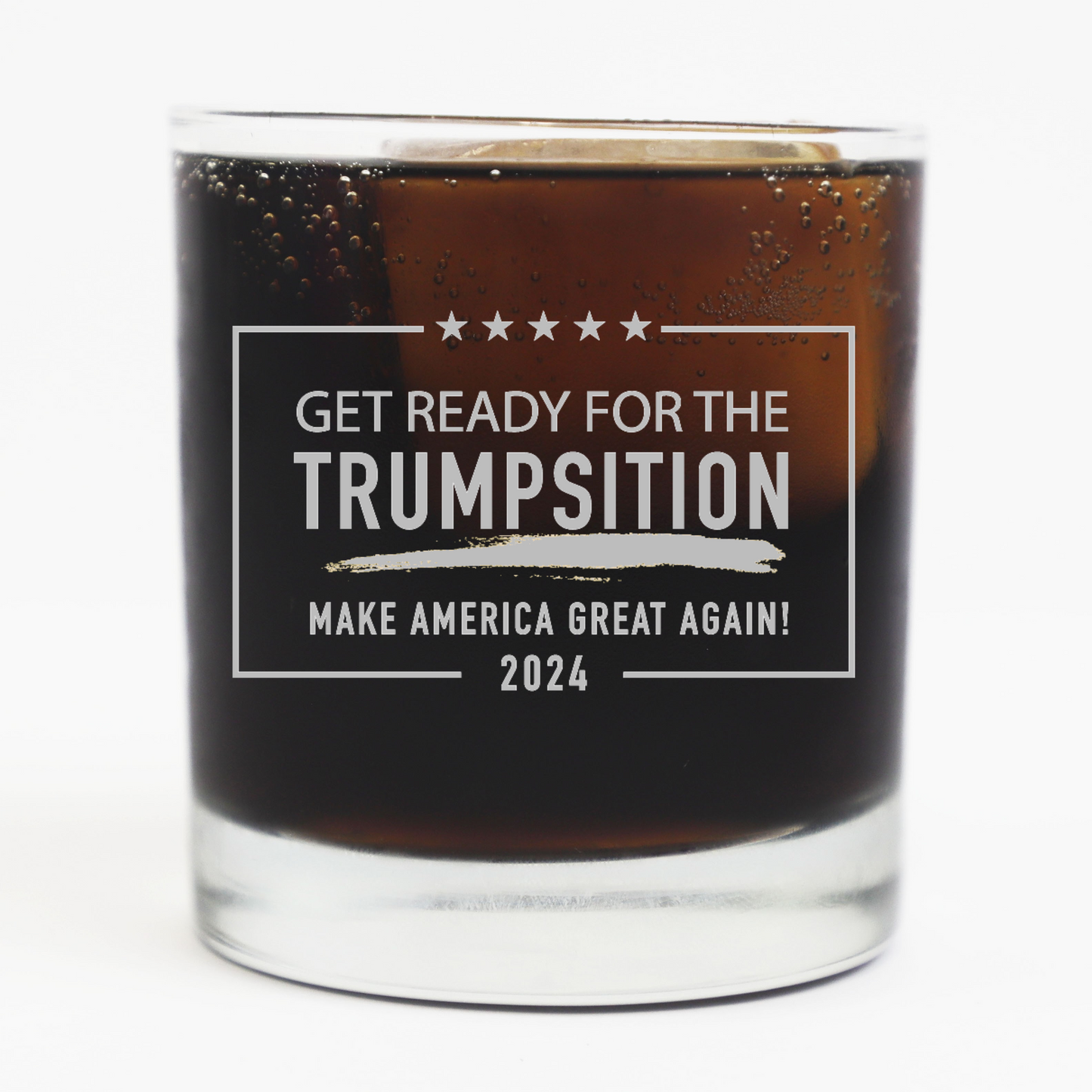 Trumpsition Whiskey Glass